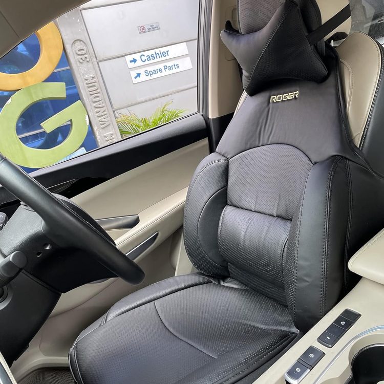 Roger Cushport - Synthetic Leather Multiple Support Cushion (Black)