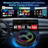 Roger's CarPlay AI Box with 4G SIM Slot | Android 13 | 4GB+64GB | Qualcomm | Stream YouTube, Netflix, Google Maps | Wireless CarPlay & Android Auto | 4K Video | Dual Bluetooth | GPS | 2-Year Warranty