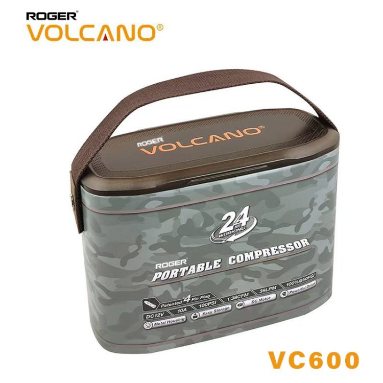 Roger’s VC600 Milatry Grade Heavy-Duty DC 12V Tyre Inflator – Backed by 6-Year Warranty